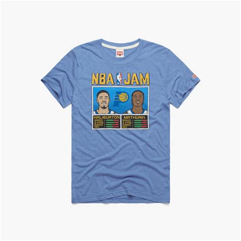 NBA Jam Pacers Haliburton And Mathurin | Men's Indiana Pacers T-Shirt ...