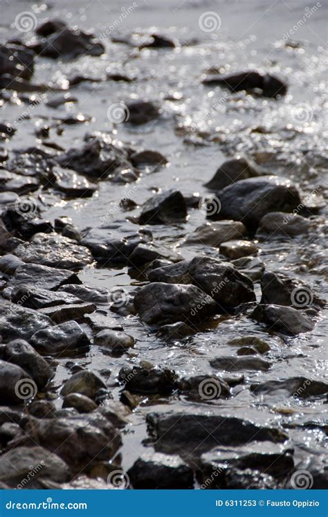 Rocks in the river bed stock image. Image of background - 6311253