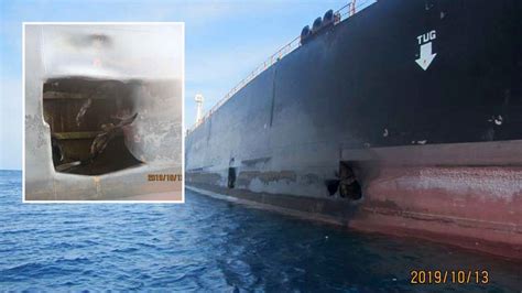 Iran oil tanker damage from apparent missile attack captured in new photos | Fox News