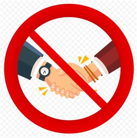 No Handshaking Covid 19 Safety Icon Illustration | Citypng