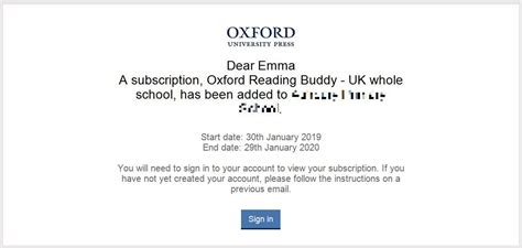 Oxford Reading Buddy Owl subscription confirmation – Oxford Reading ...