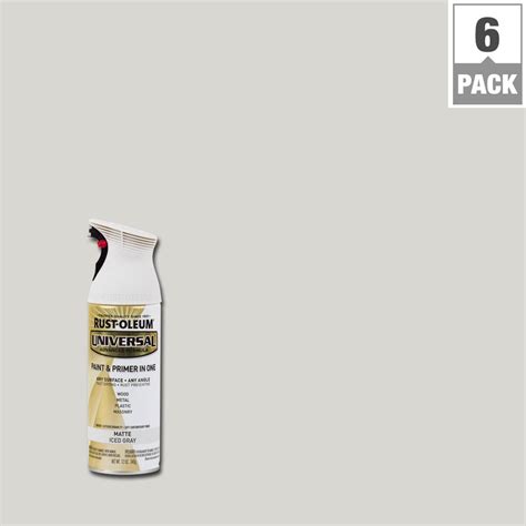 Rust-Oleum Universal 12 oz. All Surface Matte Iced Gray Spray Paint and ...