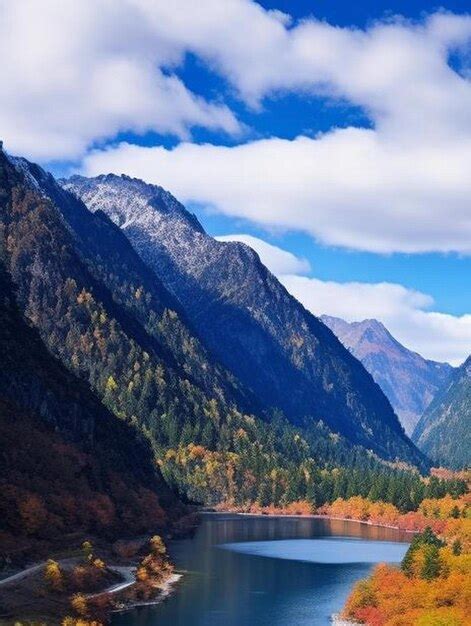 Premium AI Image | jiuzhaigou valley scenic and historic interest area