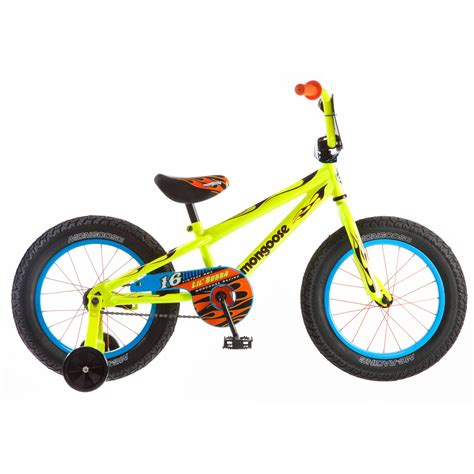 Mongoose Kids Bike 16" Boy Fat Tire Yellow Bicycle Training Wheels 1-Speed Steel | eBay