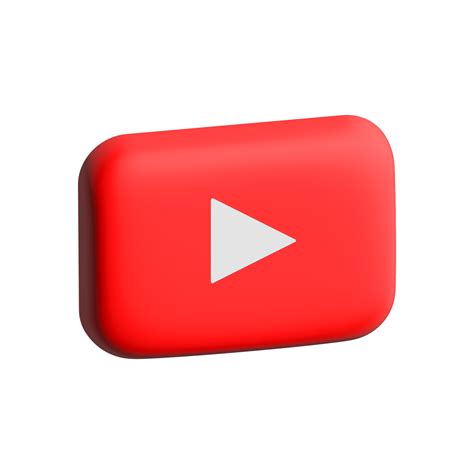 Youtube transparent logo. 3d youtube logo 45763137 PNG