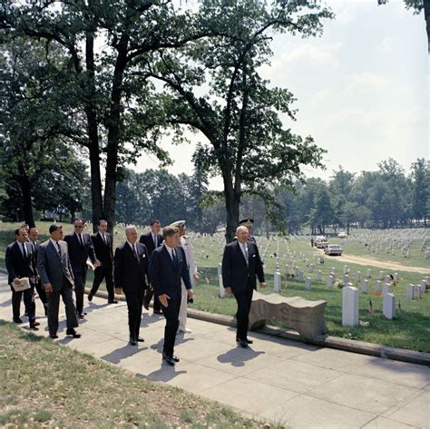 KN-C28845. President John F. Kennedy at Arlington National Cemetery - John F. Kennedy ...