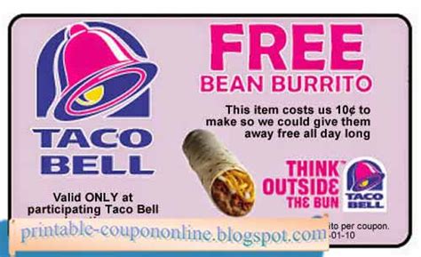 Printable Coupons 2022: Taco Bell Coupons