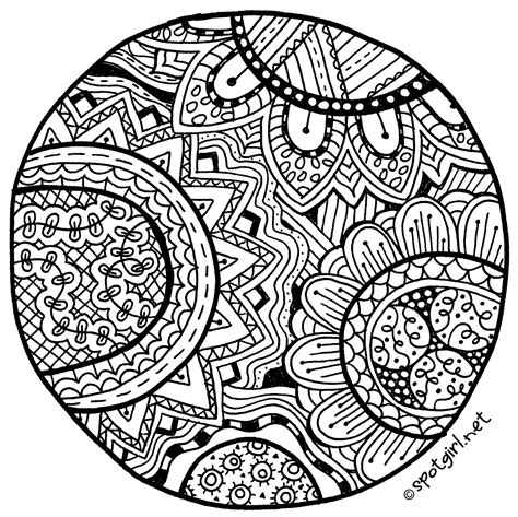 Printable Zentangle Coloring Pages 104 Free Zentangle Coloring Pages ...