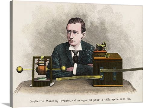 Guglielmo Marconi, Italian Physicist, inventor of 'wireless' radio telegraph system Wall Art ...