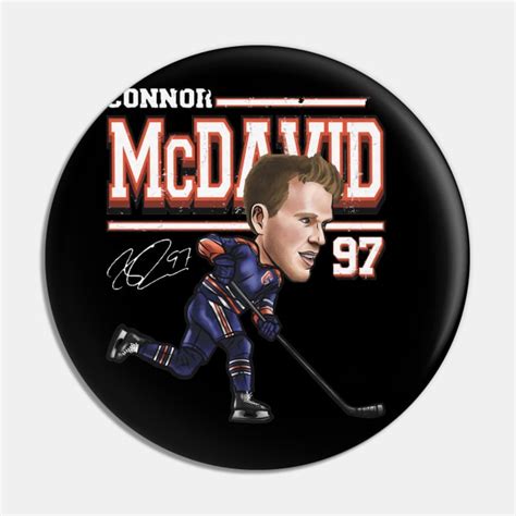 Connor McDavid Edmonton Cartoon - Connor Mcdavid - Pin | TeePublic