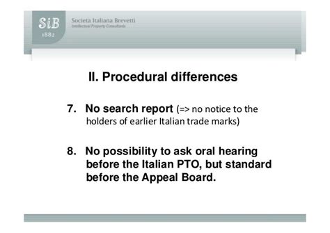 Differences Italian and OHIM opposition procedure