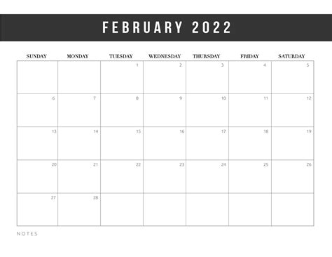 2022 Monthly Calendar Printable