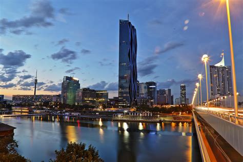 Skyline Alte Donau - Wien Foto & Bild | city, nacht, wien Bilder auf fotocommunity