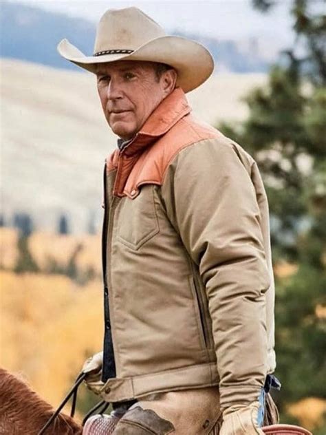 Kevin Costner Yellowstone Series Cotton Fabric Jacket - RockStar Jacket