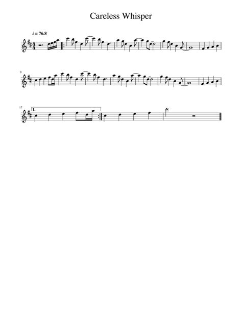 Careless Whisper Sheet music for Saxophone (Alto) (Saxophone Ensemble) | Musescore.com