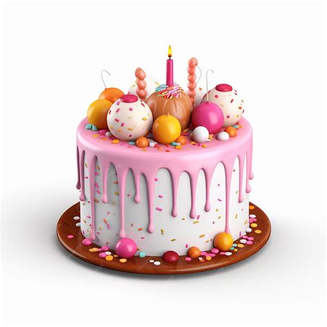 Premium AI Image | a birthday cake with a pink cake with the number 10 ...