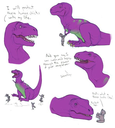 Barney but he's a regular T-rex and is a total dad. by hibbary : r ...