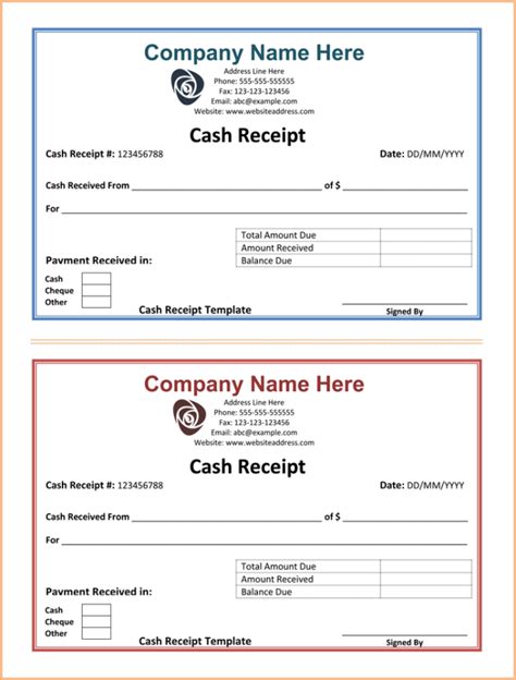 Cash Receipt Templates | 14+ Free Printable Word, Excel & PDF