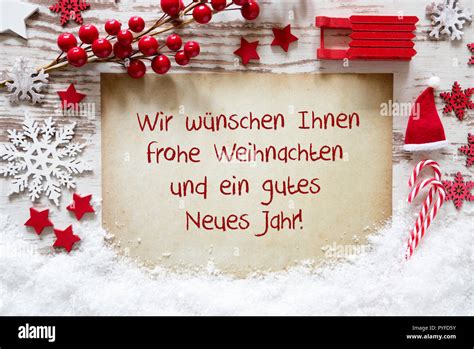 Frohe Weihnachten, Gutes Neues Jahr Means Merry Christmas And Happy New Year Stock Photo - Alamy