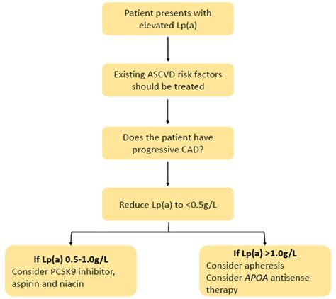 Proposed algorithm for the management of elevated lipoprotein(a). Lp(a)... | Download Scientific ...