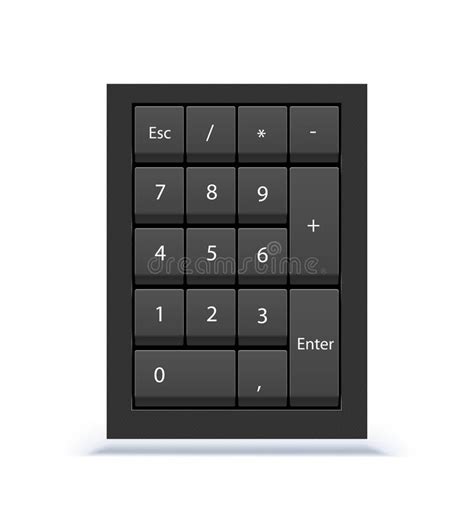 Numeric Keypad Keyboard Stock Illustrations – 217 Numeric Keypad ...