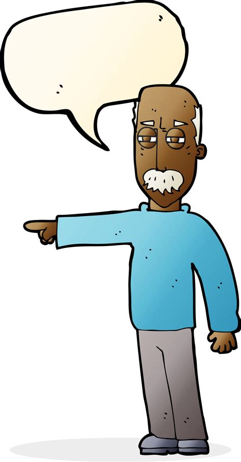 cartoon old man gesturing Get Out with speech bubble 36492757 PNG