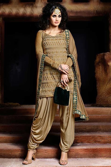 Modern Indian Girls' Traditonal Attire: Punjabi Patiala Salwar Suit