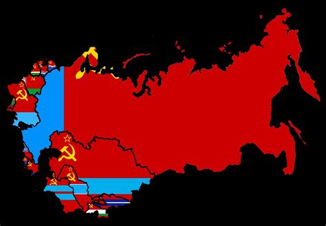 Flag map of the ussr. : r/MapPorn