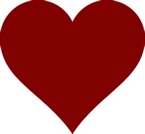 Maroon Simple Heart Clip Art at Clker.com - vector clip art online, royalty free & public domain