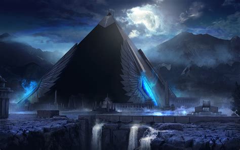 Wallpaper Fantasy Pyramid Fantastic world 3840x2400