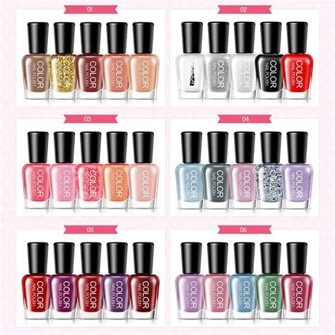 Water based Peelable Nail Polish Set Beautiful Colored Uniformly Nail Polish Nail Art Suit ...