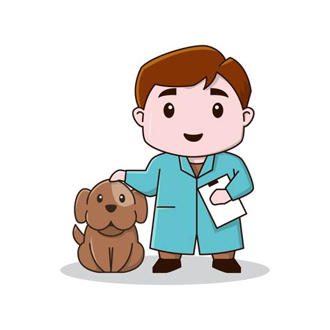 Little Cute Animal Doctor Veterinarian Dog Puppy Cartoon Pet Health Care 4808886 Vector Art at ...