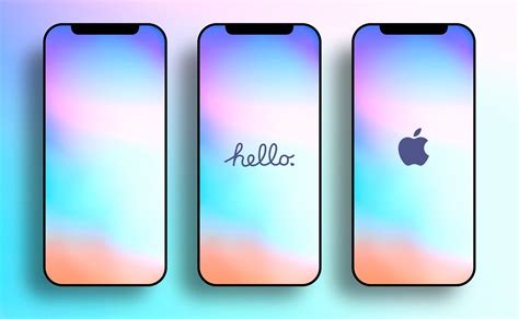 Colorful gradient Apple logo wallpapers for iPhone