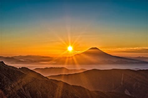 Sunrise Mount Fuji Japan (#3179132) - HD Wallpaper & Backgrounds Download