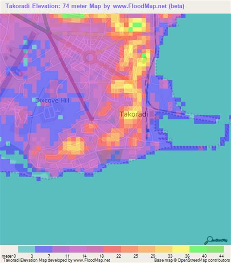 Elevation of Takoradi,Ghana Elevation Map, Topography, Contour