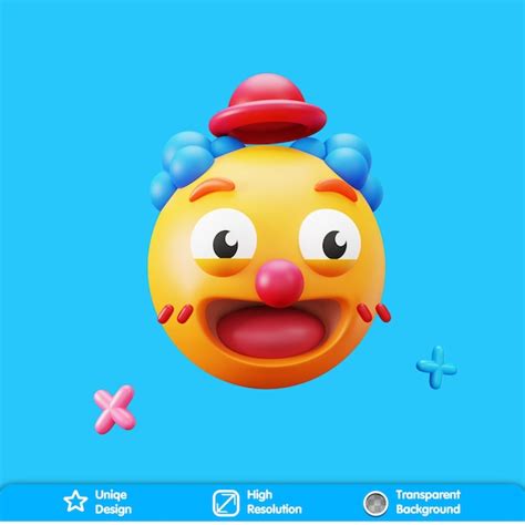 Premium PSD | 3d party emoji clown