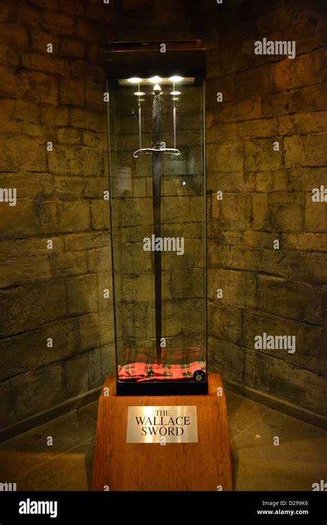 William Wallace Sword at the Wallace Monument, Stirling Stock Photo - Alamy