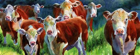 Hereford Cow Art Painting Print of My Watercolor Painting - Etsy