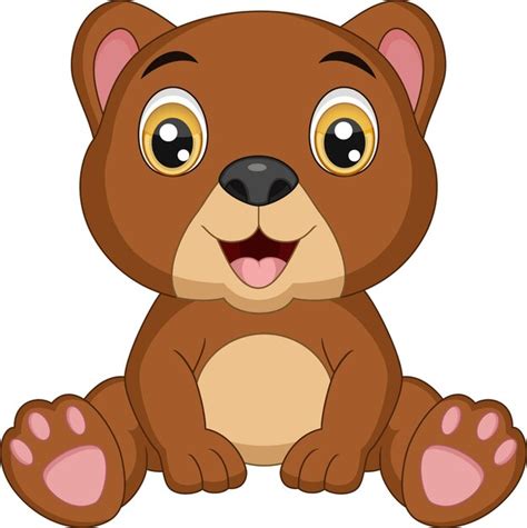 Premium Vector | Cute little bear cartoon sitting