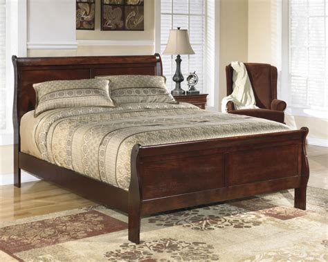 ASHLEY Queen Alisdair Dark Cherry Headboard & Footboard (B376-81)