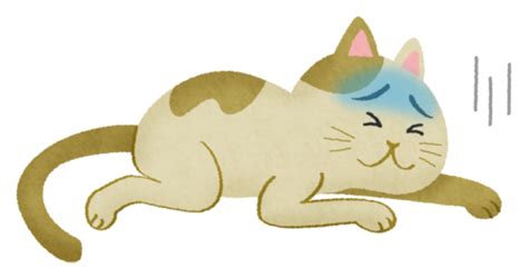 Sick cat | Free Clipart Illustrations | Japaclip