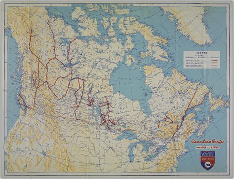 Canadian Pacific Airlines Routes (1943) | Pacific airlines, Canadian ...