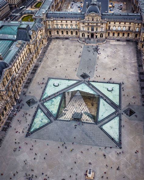 Aerial view of Louvre museum in Paris : AerialPorn