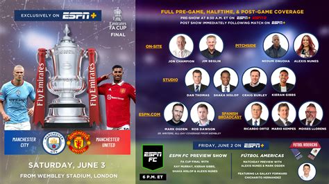 Catch the Manchester Derby FA Cup Final and More on ESPN+ and ESPN Platforms This Weekend ...