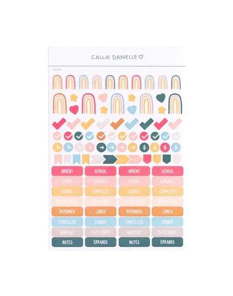 Goals Sticker Sheet - Callie Danielle Shop