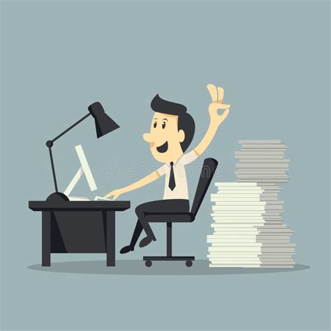 Hard Working stock vector. Illustration of handsome, exhaustion - 32465984