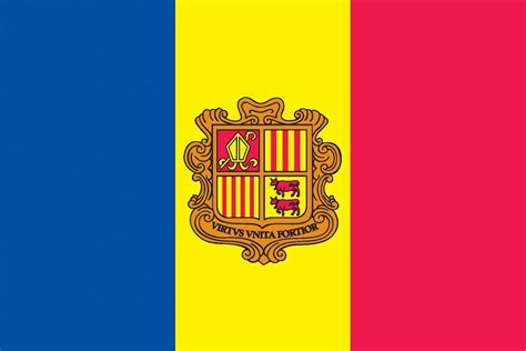 flag of andorra free desktop wallpaper - flag of andorra category Andorra La Vella, Red Flag ...