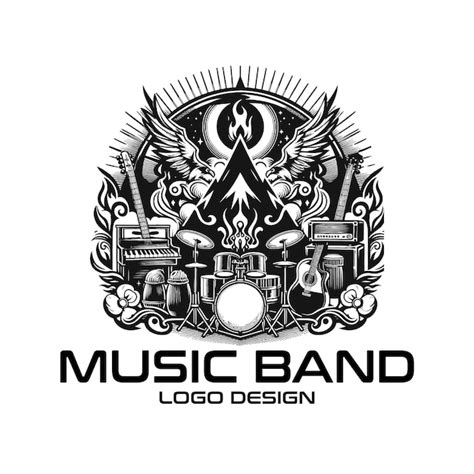 Music Band Vector Logo Design | Premium AI-generated vector