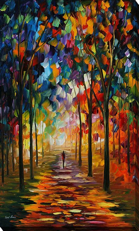 "Forest Path" by Leonid Afremov Painting Print on Wrapped Canvas | Canvas painting, Painting ...