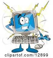 Desktop Computer Mascot Cartoon Character Confused and Seeing Stars Posters, Art Prints by ...